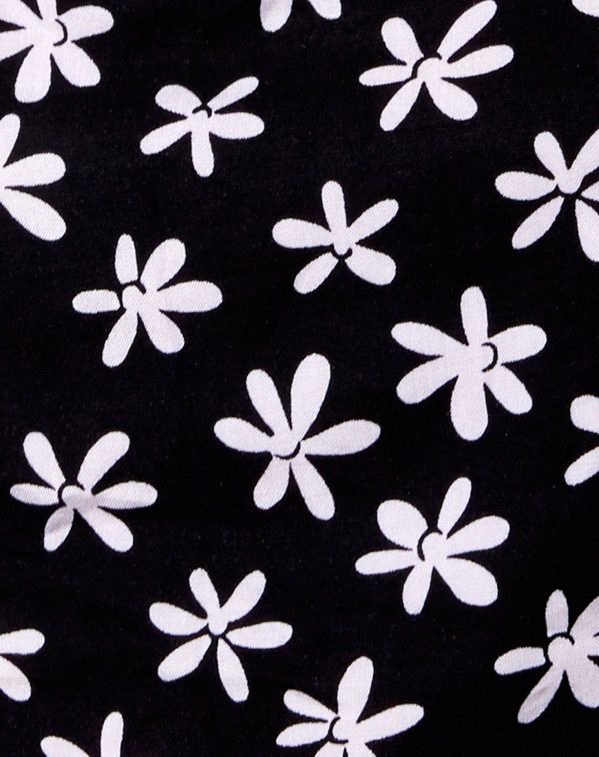 Nolda Top in 90's Daisy Black and White sold by Motel Rocks product image thumbnail 5