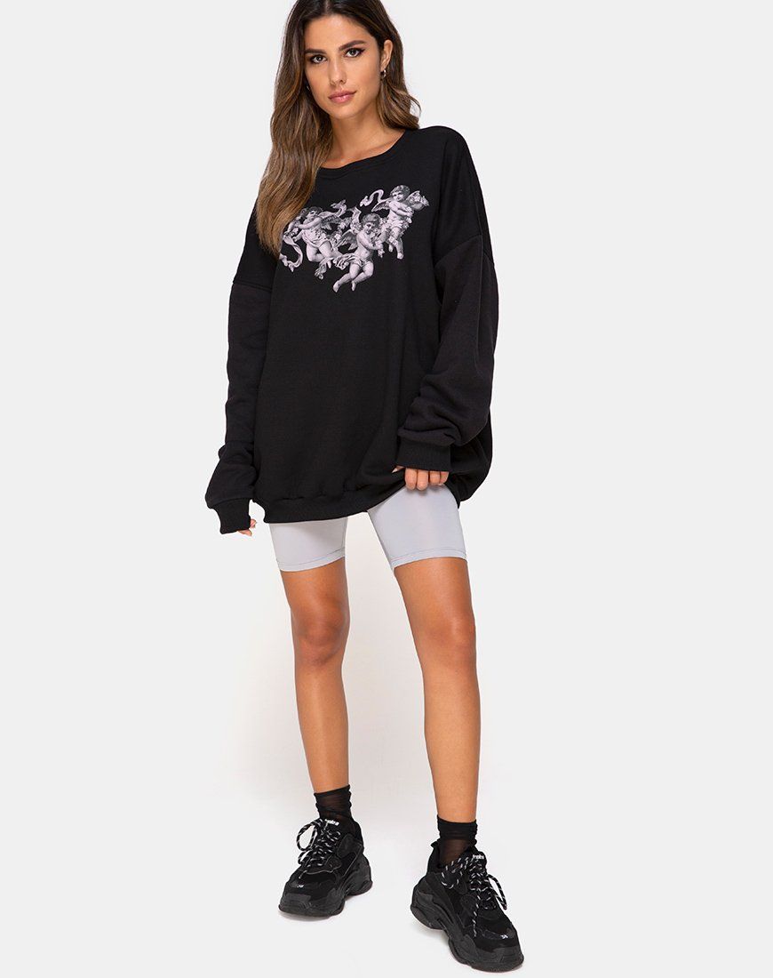 Sweatshirt in Black Cherub sold by Motel Rocks product image thumbnail 3