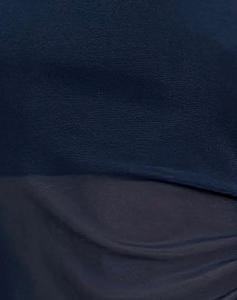 Narcissa Asymmetric Long Sleeve Top in Mesh Navy sold by Motel Rocks product image thumbnail 5