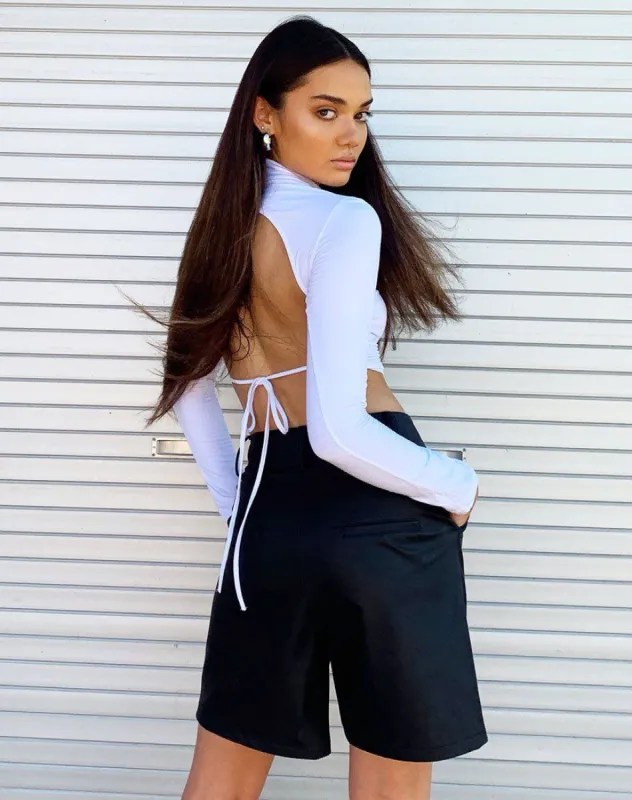 Quelia Crop Top in White 'Saint' Embro sold by Motel Rocks