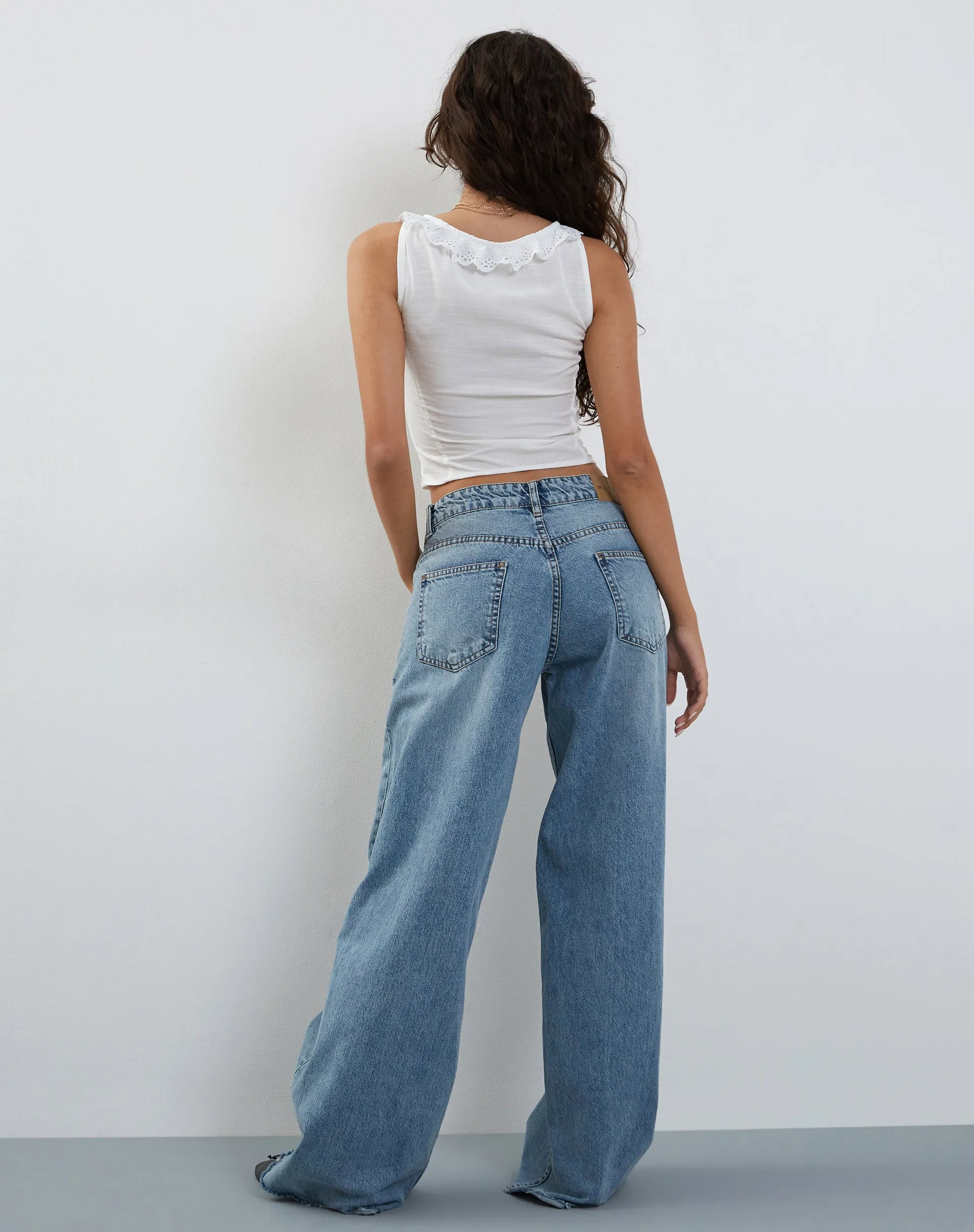 Junko Frill Detail Button Through Top in White sold by Motel Rocks product image thumbnail 4