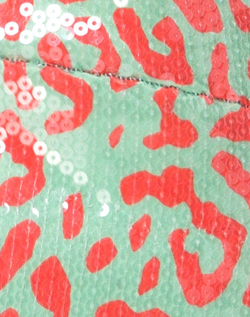 Acro Unitard in Fluro Leopard Clear Sequin sold by Motel Rocks product image thumbnail 5