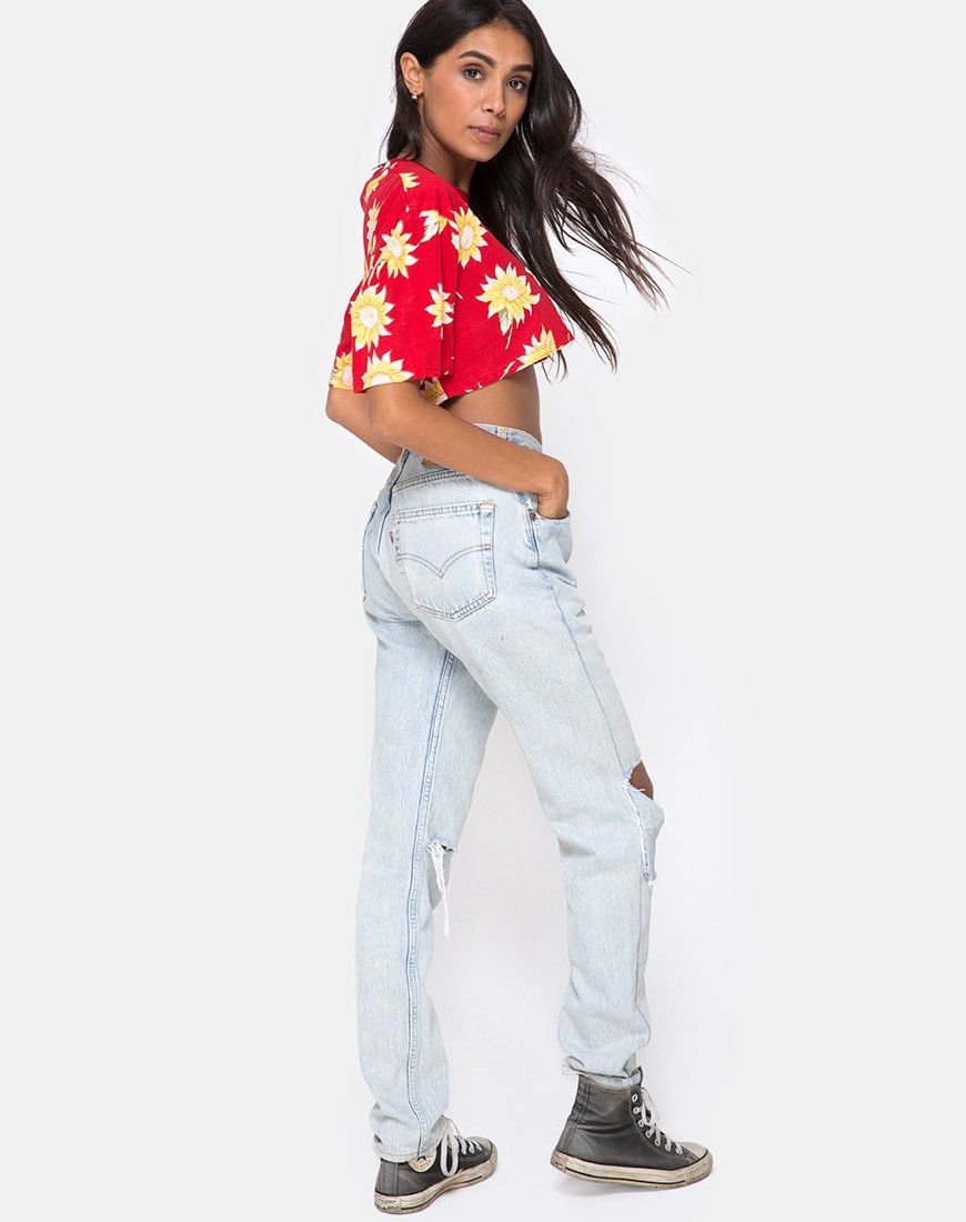 Super Cropped Tee in Sunny Days sold by Motel Rocks product image thumbnail 4
