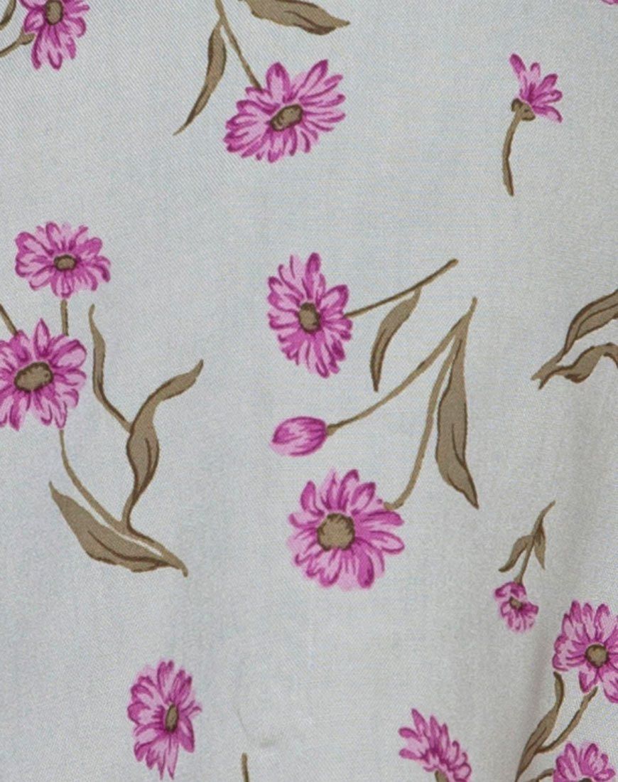 Fleur Top in Little Petal Dusky Blue sold by Motel Rocks product image thumbnail 5