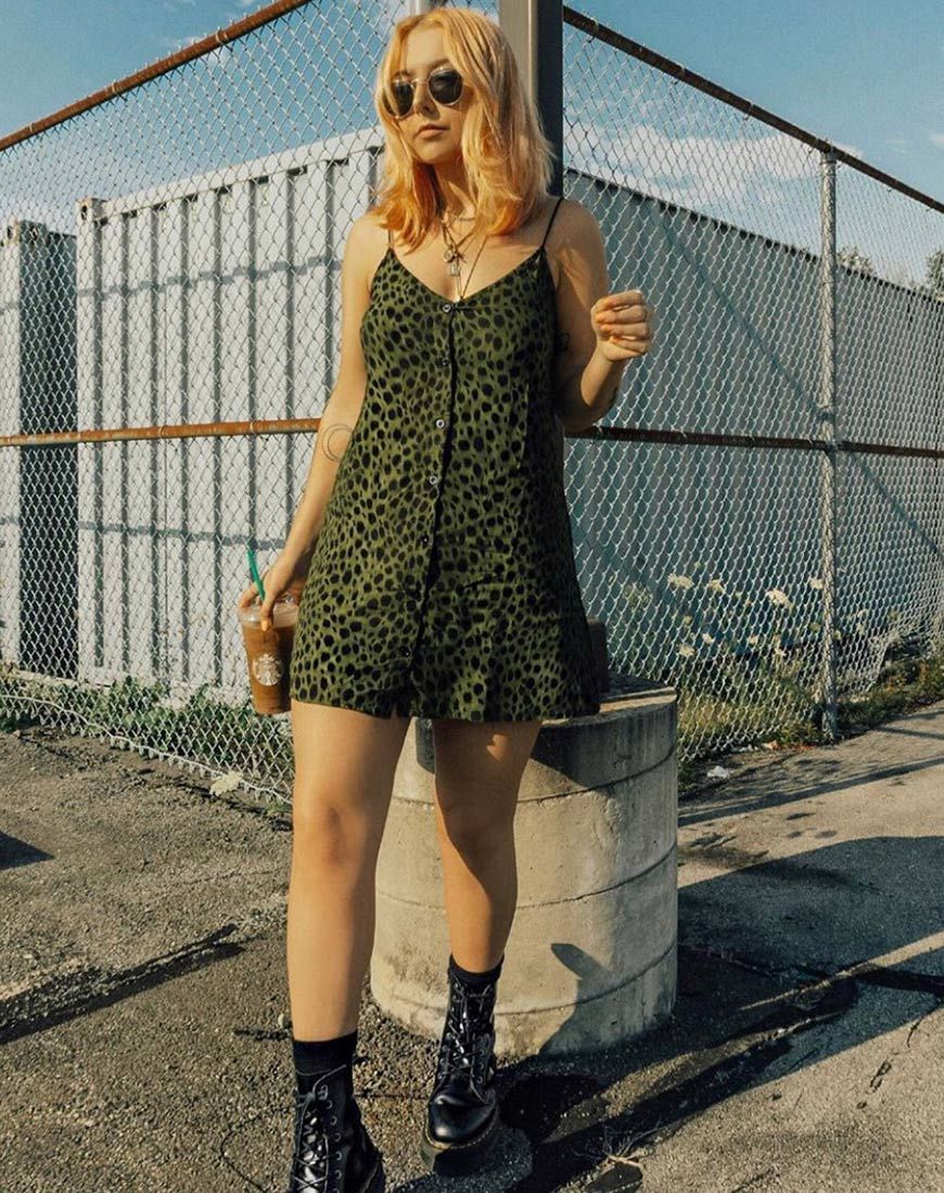 Sanna Slip Dress in Cheetah Khaki sold by Motel Rocks product image thumbnail 2