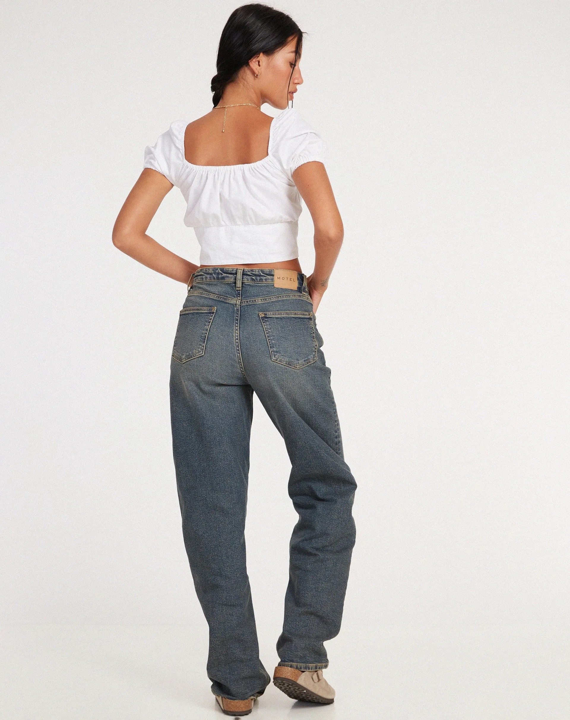 Ruiz Crop Top in White sold by Motel Rocks product image thumbnail 4