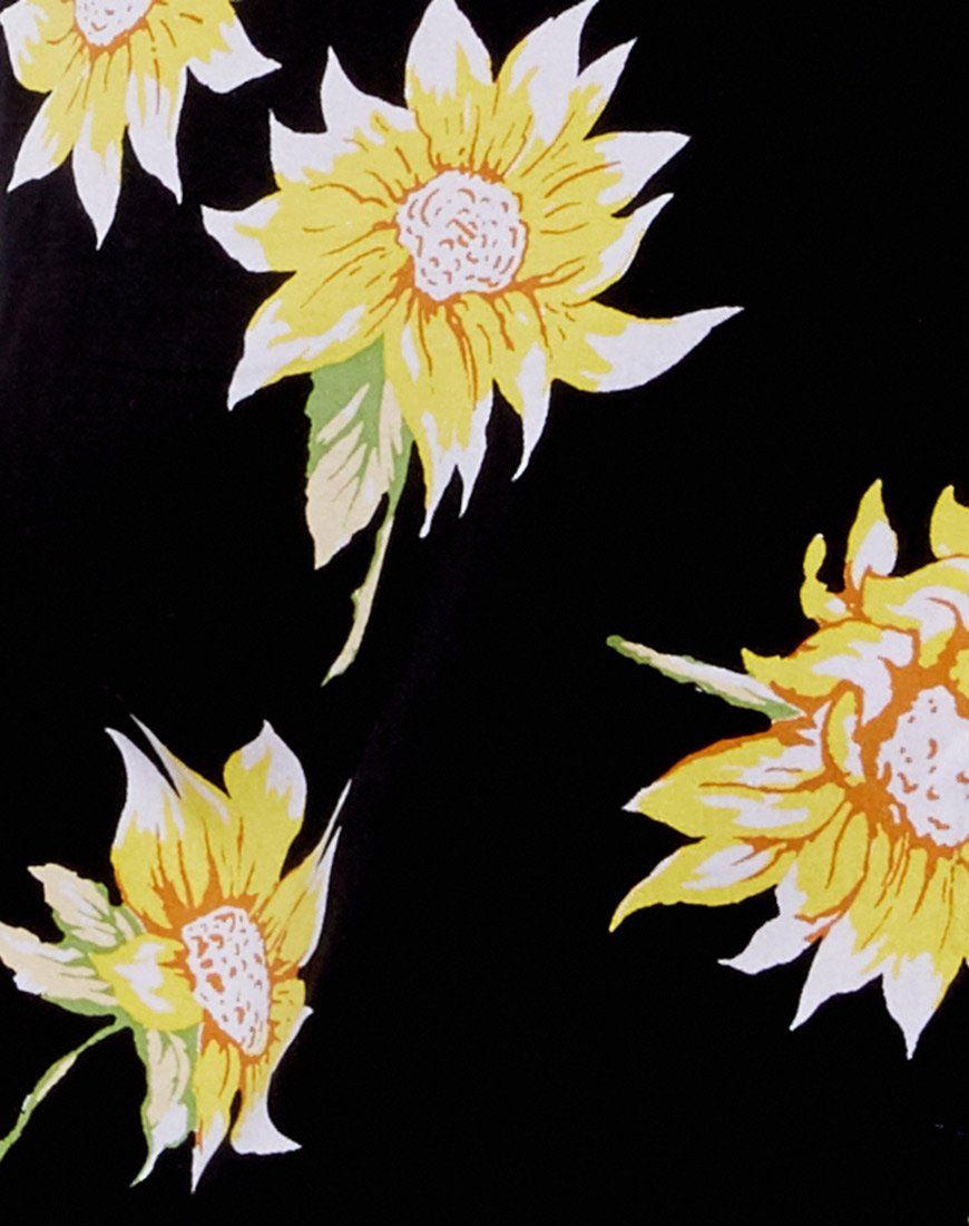 Sheny Mini Skirt in Sunny Days Black sold by Motel Rocks product image thumbnail 5