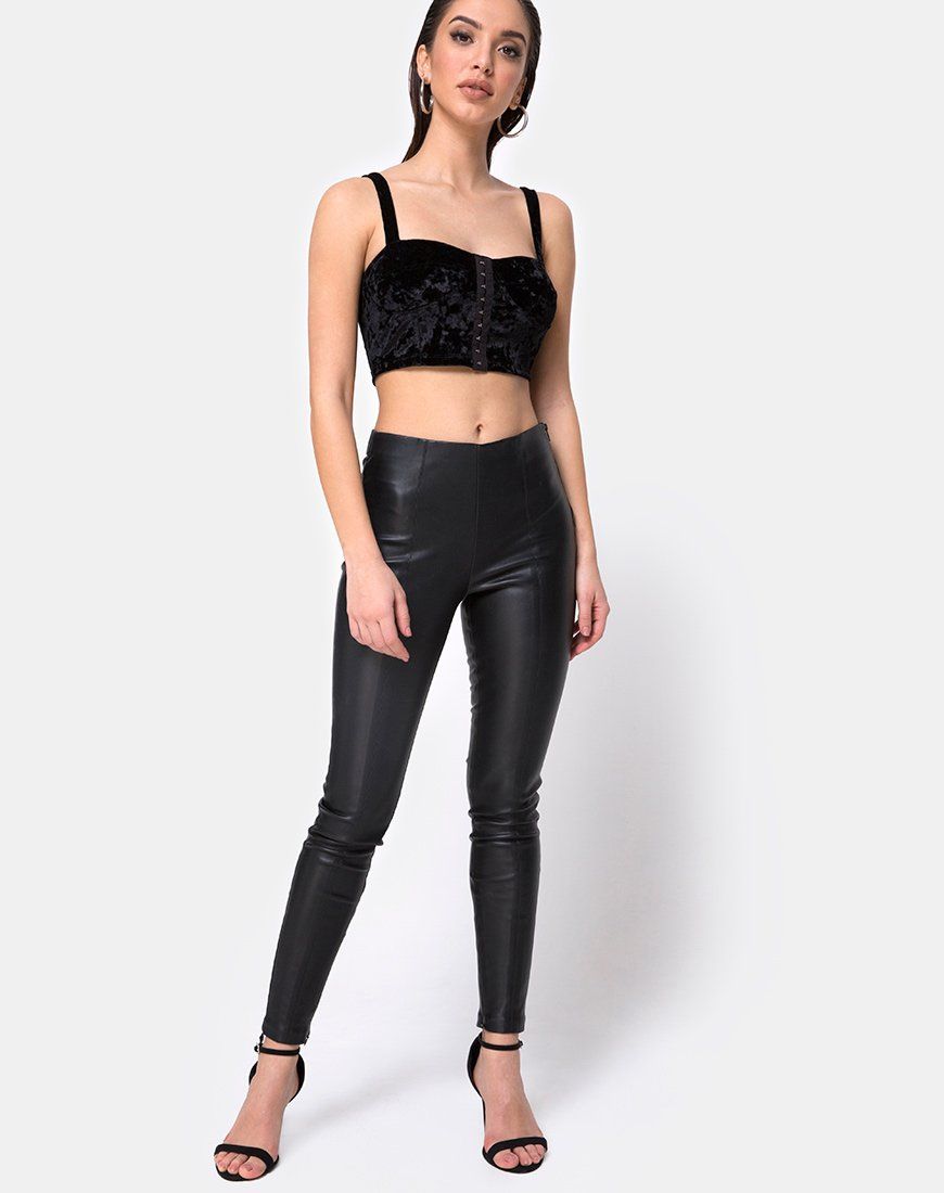 Trata Crop Top in Velvet Black sold by Motel Rocks product image thumbnail 3