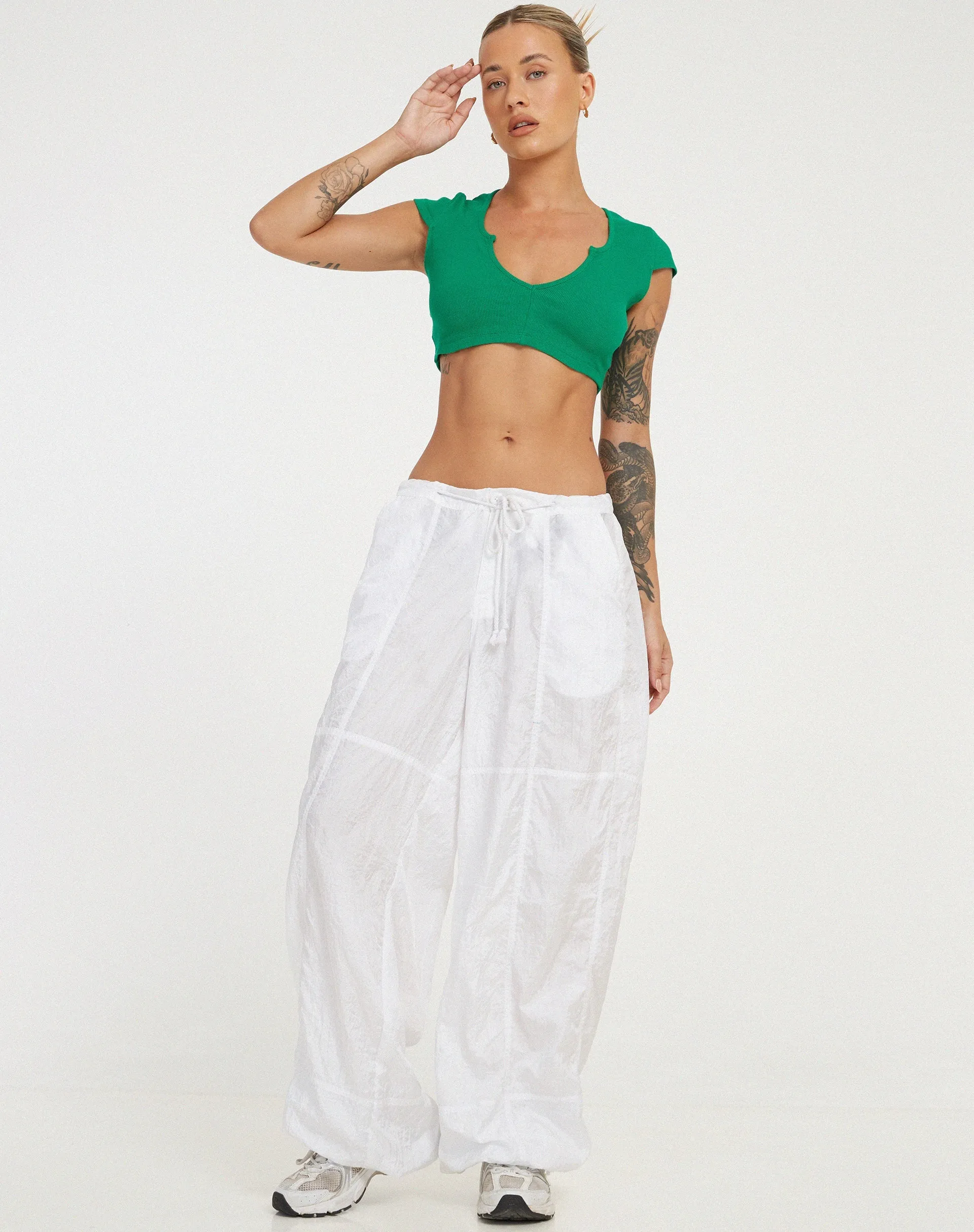 Guanna Crop Top in Green sold by Motel Rocks product image thumbnail 3
