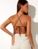 Asmi Crop Top in Deep Mahogany sold by Motel Rocks