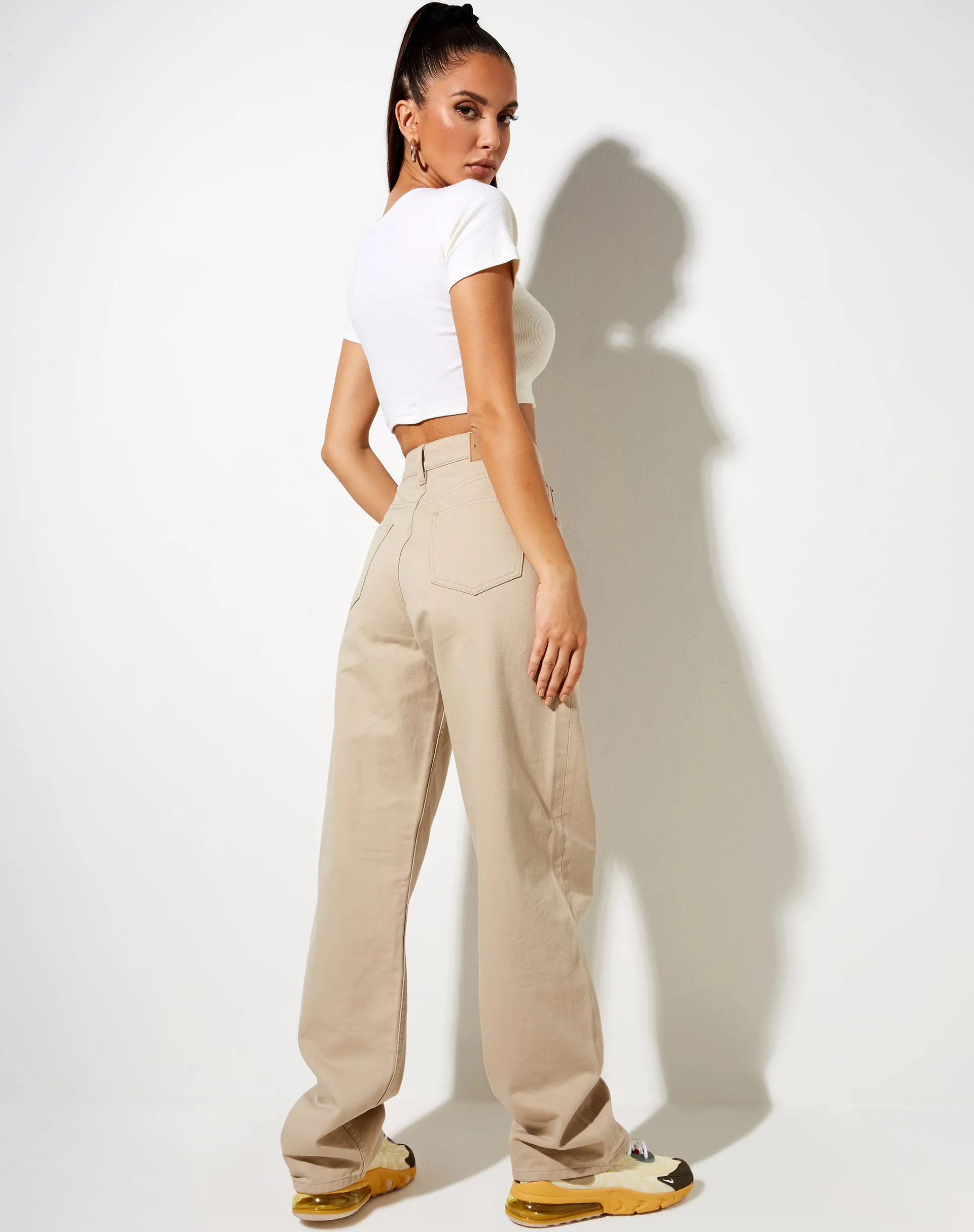 Anjali Crop Top in Rib Ivory sold by Motel Rocks product image thumbnail 4