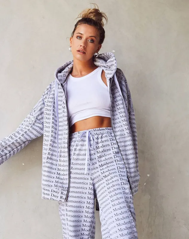 Hollack Hoody in Modern Day Romantics Grey sold by Motel Rocks