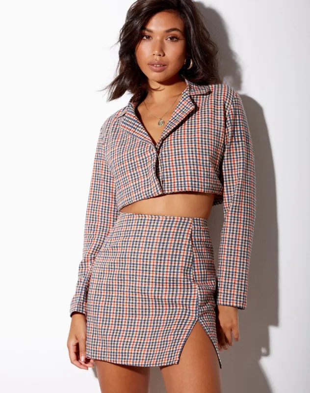 Sheny Mini Skirt in Country Check sold by Motel Rocks