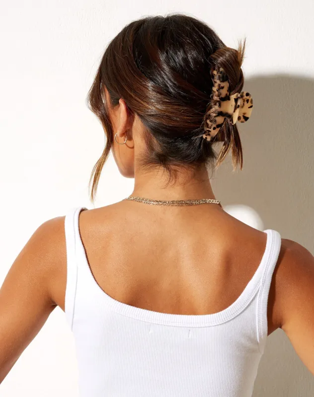 Chiye Hair Claw in Brown sold by Motel Rocks