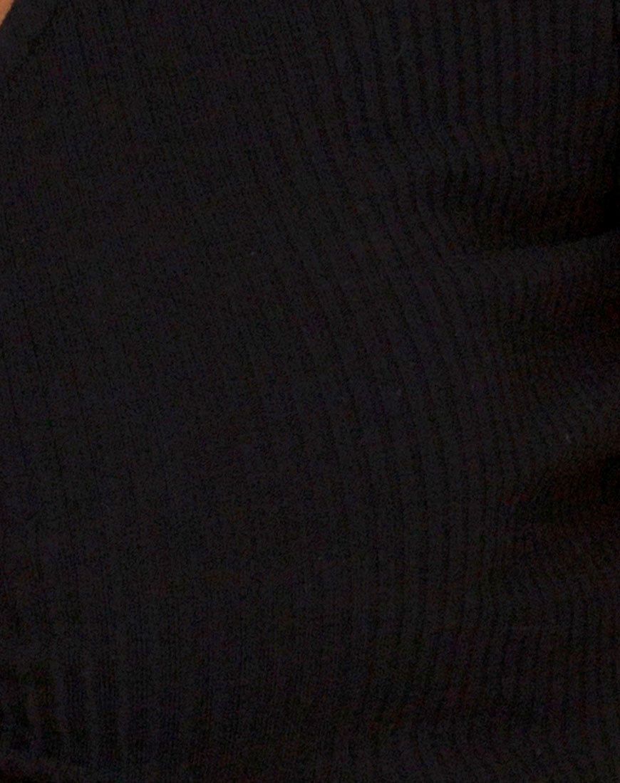 Rivera Crop Top in Rib Black sold by Motel Rocks product image thumbnail 5