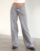 Roomy Extra Wide Low Rise Jeans in Grey Wash sold by Motel Rocks