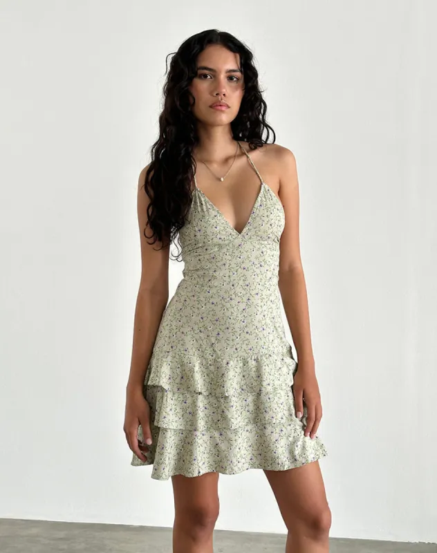 Nenita Mini Dress in Parma Violet sold by Motel Rocks