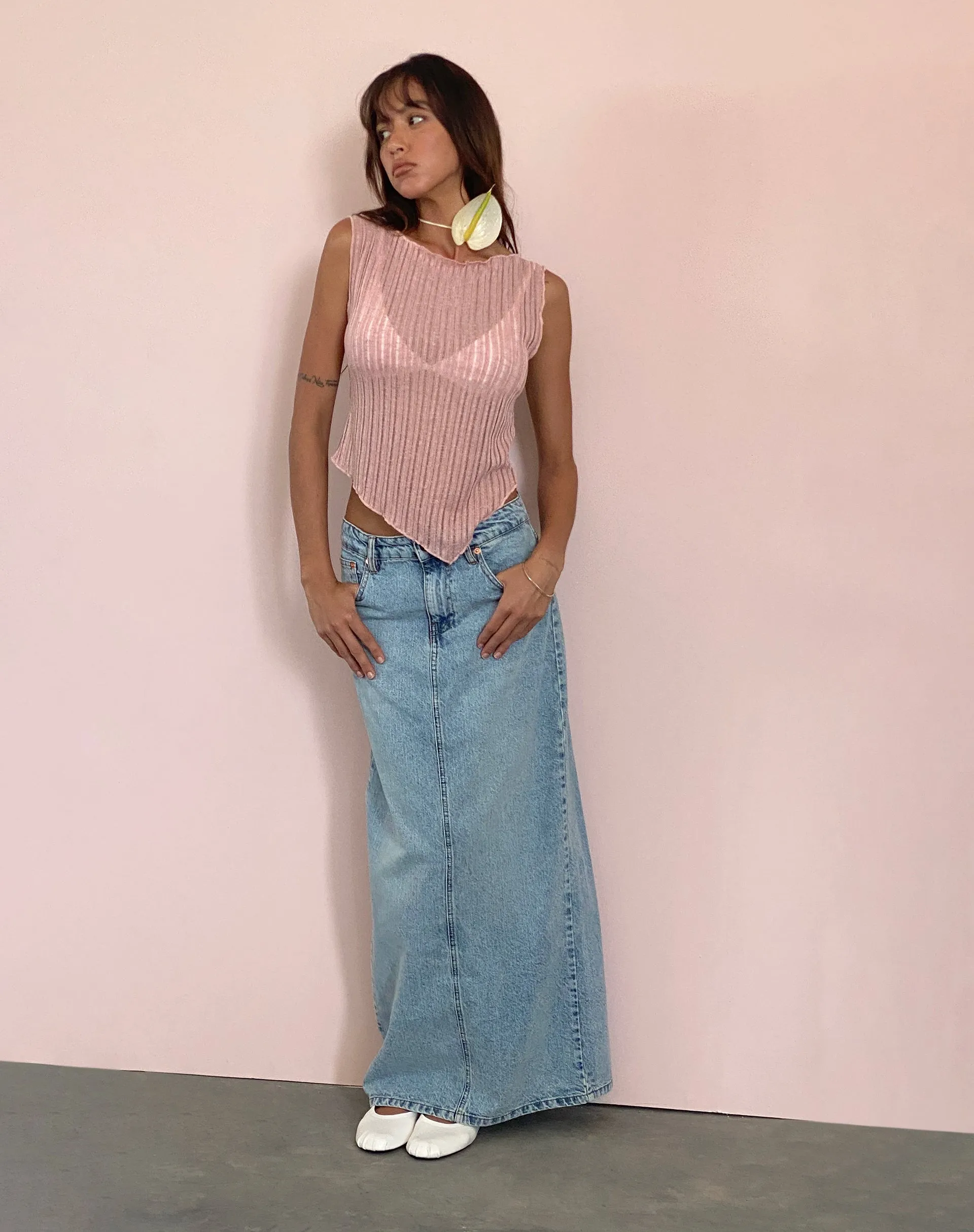 Etta Knitted Vest Top In Pink sold by Motel Rocks product image thumbnail 4