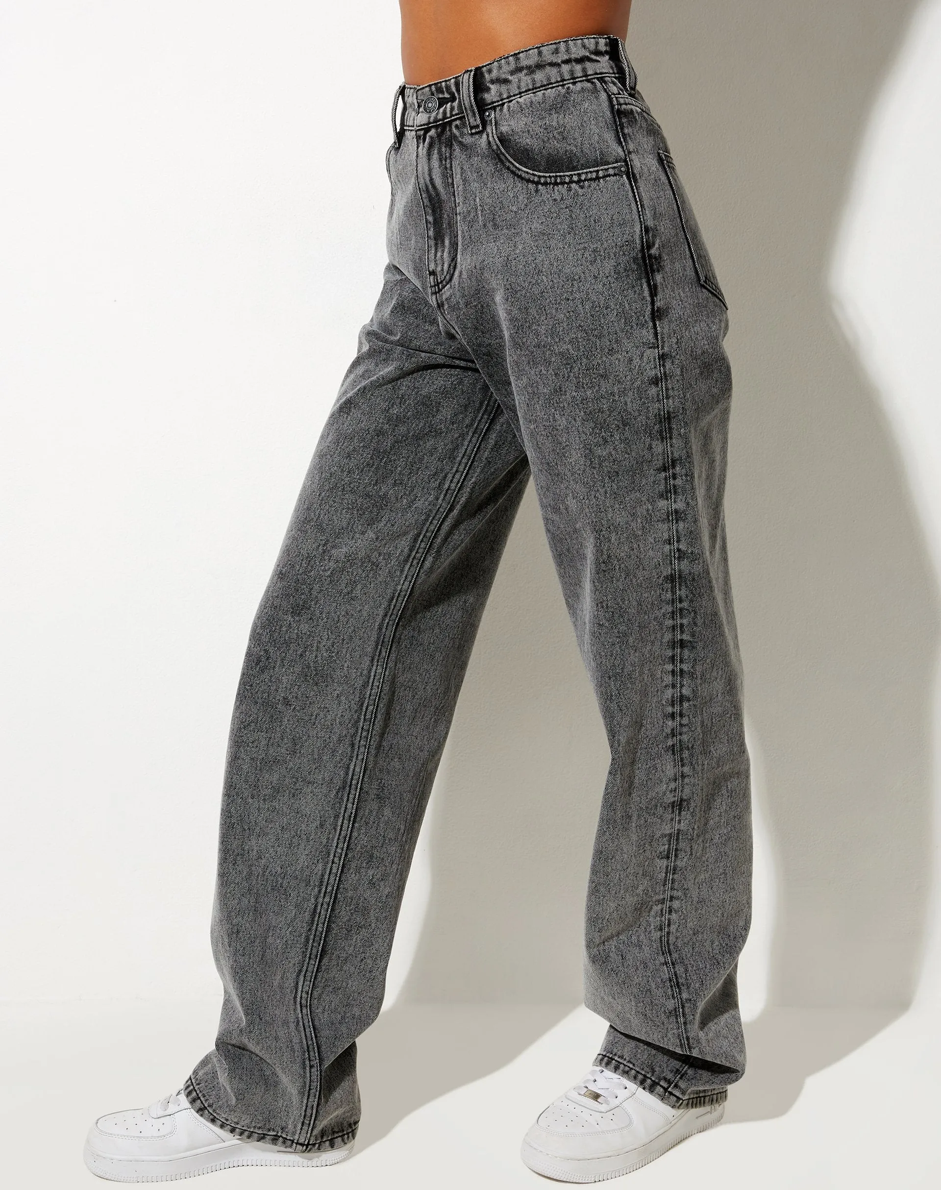 Parallel Jeans in Acid Black sold by Motel Rocks