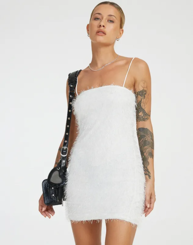 Levaria Mini Dress in White sold by Motel Rocks
