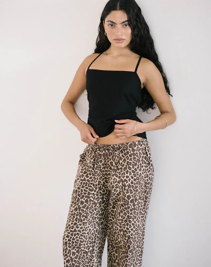 Lintang Tie Back Top in Linen Black sold by Motel Rocks product image thumbnail 3