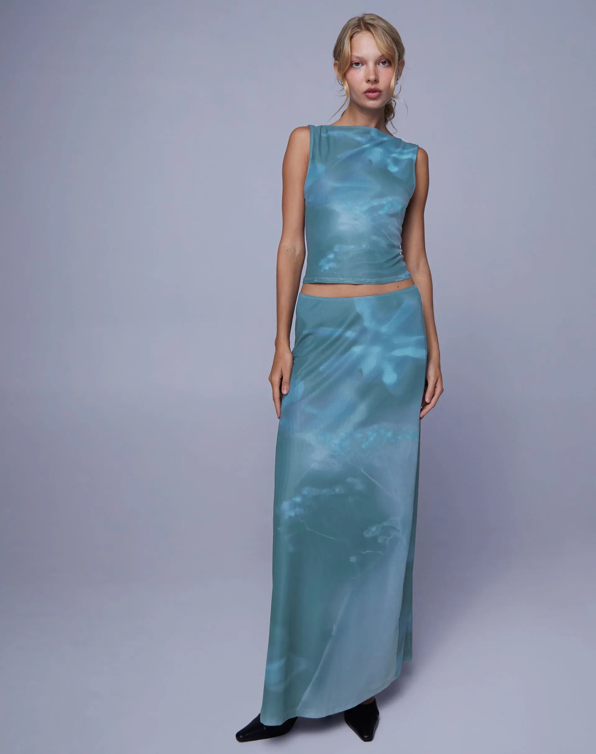 Maloe Mesh Top in Floral Lumen sold by Motel Rocks product image thumbnail 2