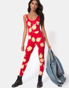 Unitard in Sunny Days sold by Motel Rocks