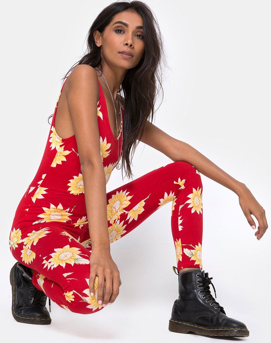 Unitard in Sunny Days sold by Motel Rocks