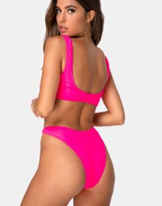 Farida Bikini Top in Hot Pink sold by Motel Rocks