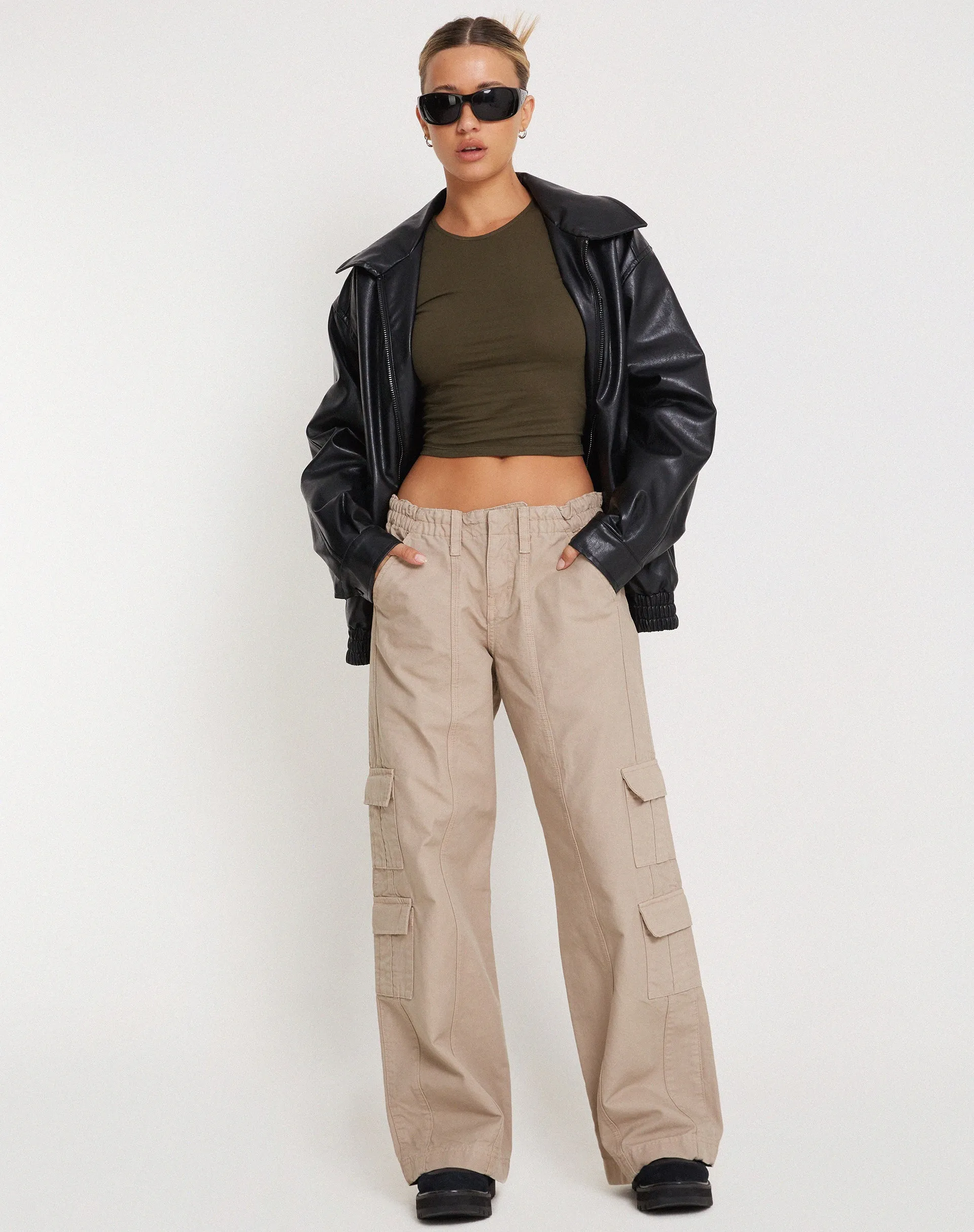 Bon Long Sleeve Top in Olive sold by Motel Rocks product image thumbnail 3