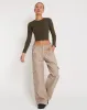 Bon Long Sleeve Top in Olive sold by Motel Rocks