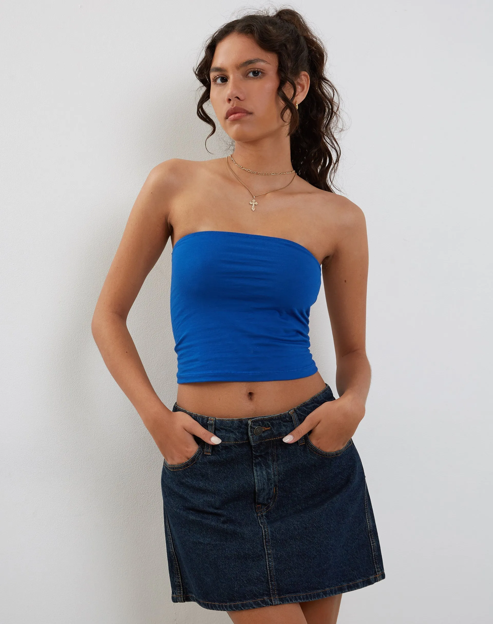Shae Bandeau Top in Cobalt sold by Motel Rocks product image thumbnail 4