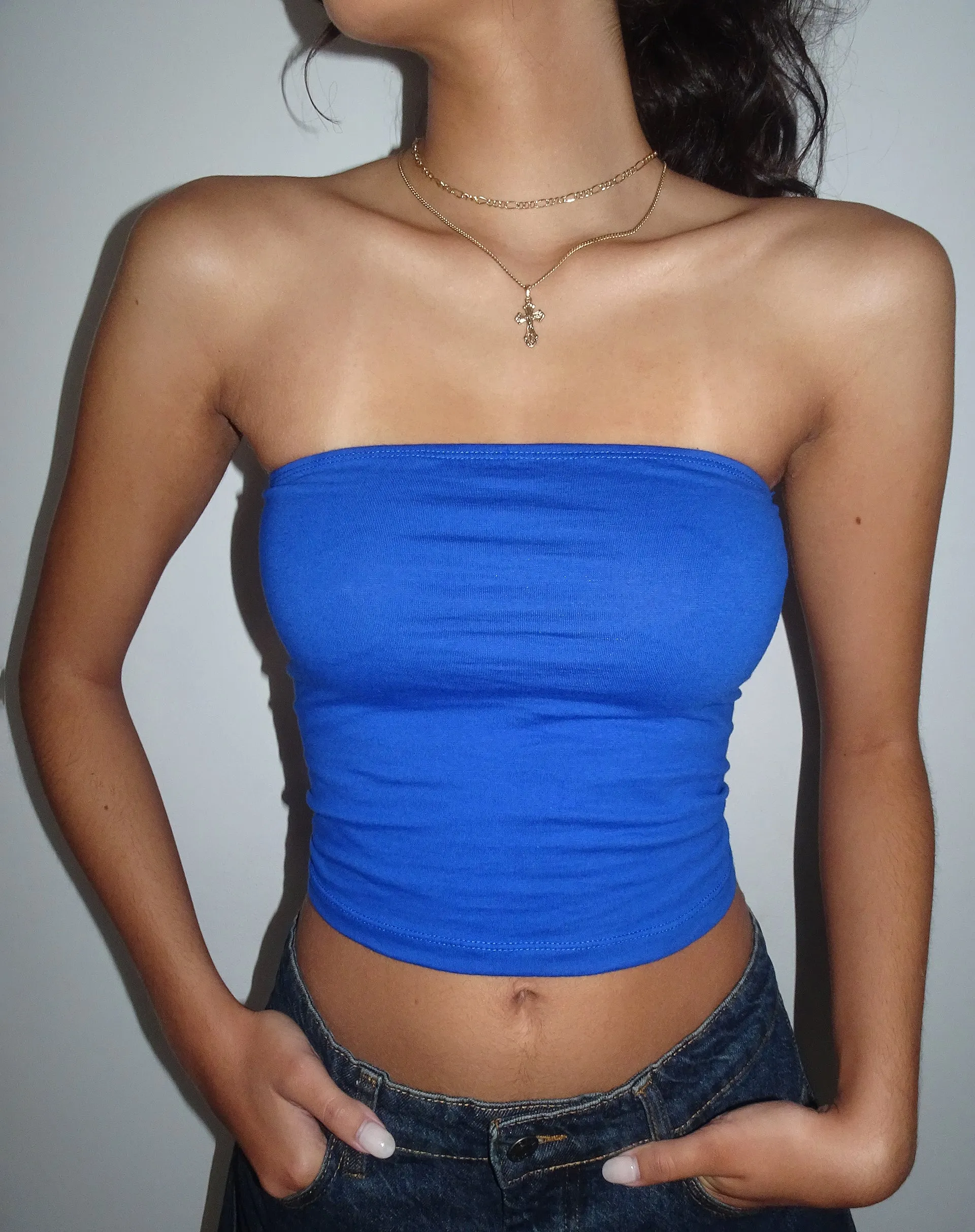 Shae Bandeau Top in Cobalt sold by Motel Rocks