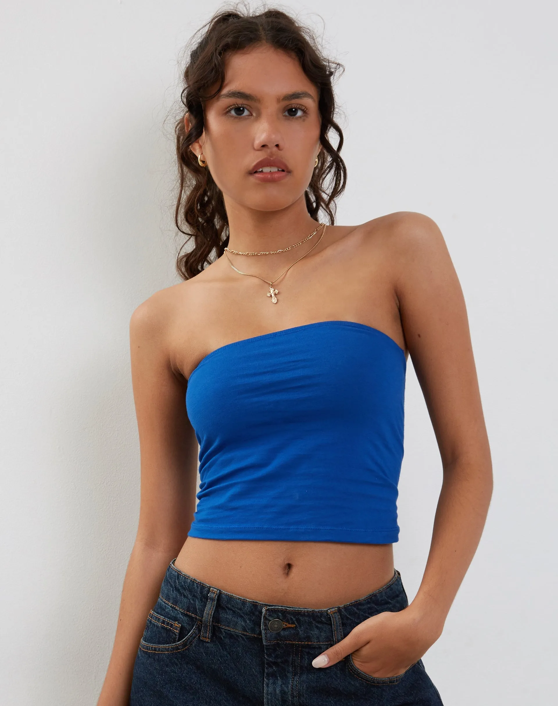 Shae Bandeau Top in Cobalt sold by Motel Rocks product image thumbnail 3