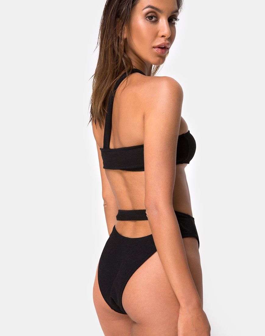 Bound Bikini Top in Black sold by Motel Rocks product image thumbnail 3
