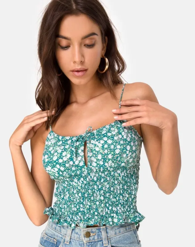 Gemala Cami Top in Floral Field sold by Motel Rocks