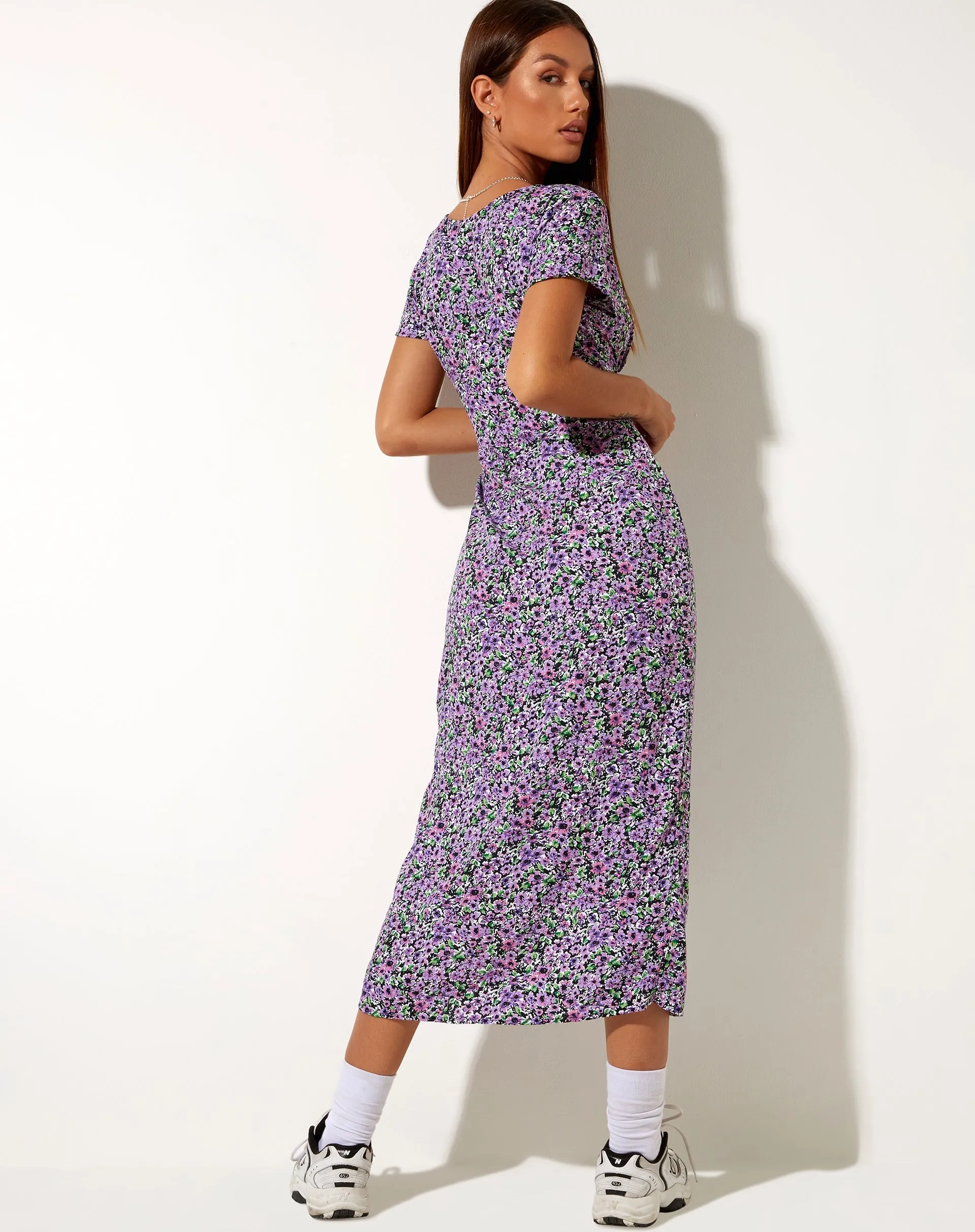 Larin Midi Dress in Lilac Blossom sold by Motel Rocks product image thumbnail 2