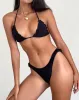 Pumyla Bikini Top in Broderie Black sold by Motel Rocks