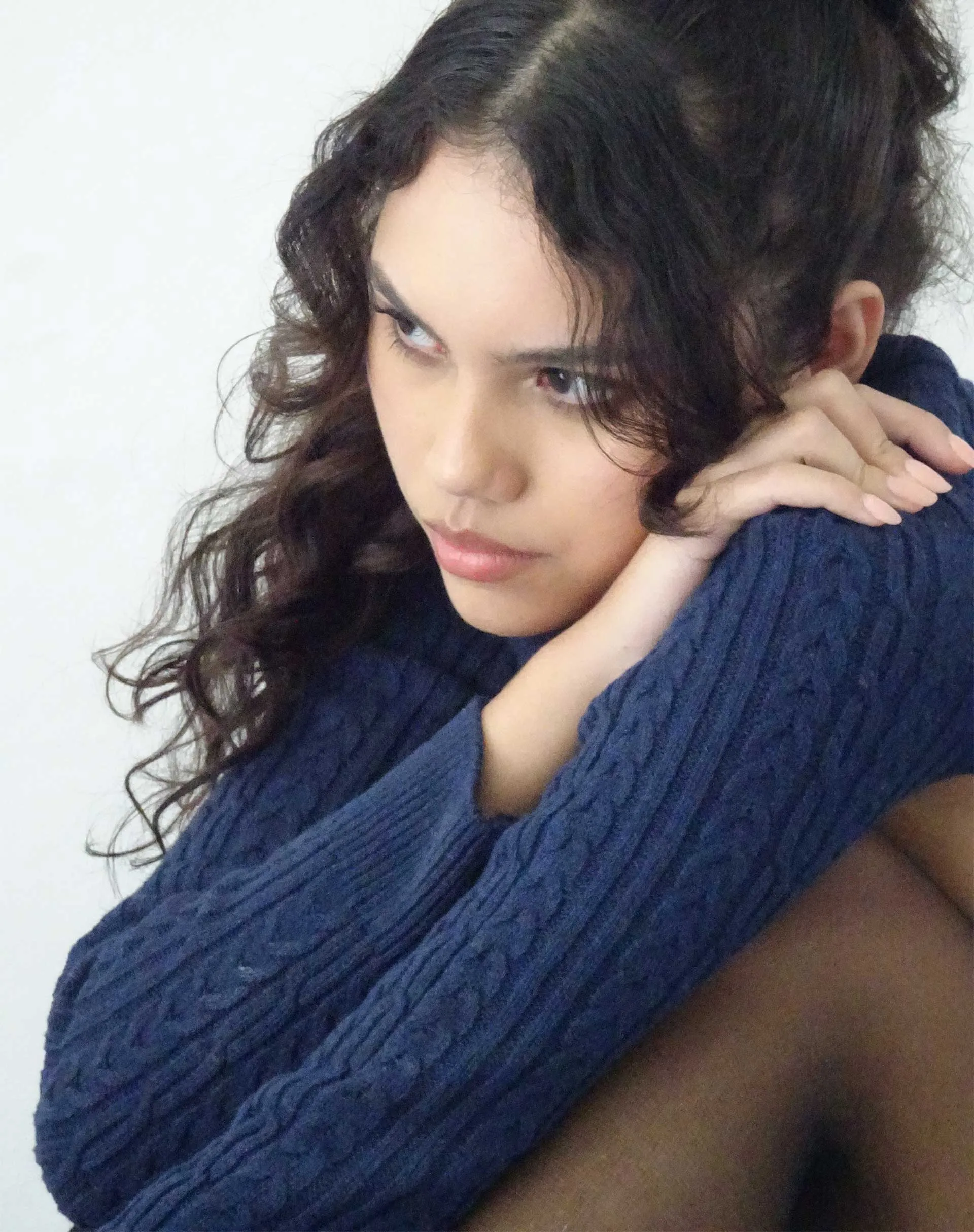 Canita Arinah Long Sleeve Co-Ord Top in Navy Blue sold by Motel Rocks product image thumbnail 2