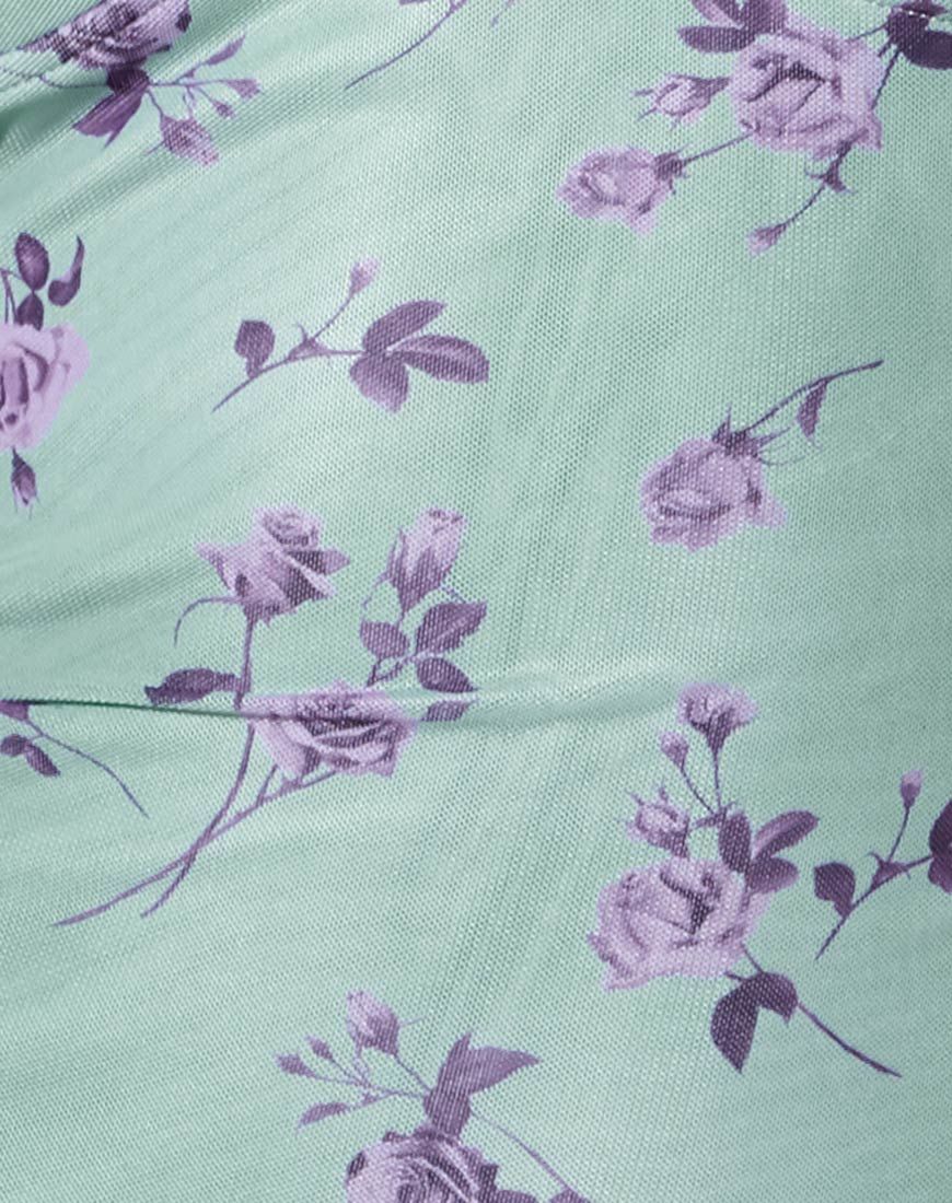 Coti Bodycon Dress in Lilac Rose Khaki with Lace sold by Motel Rocks product image thumbnail 5