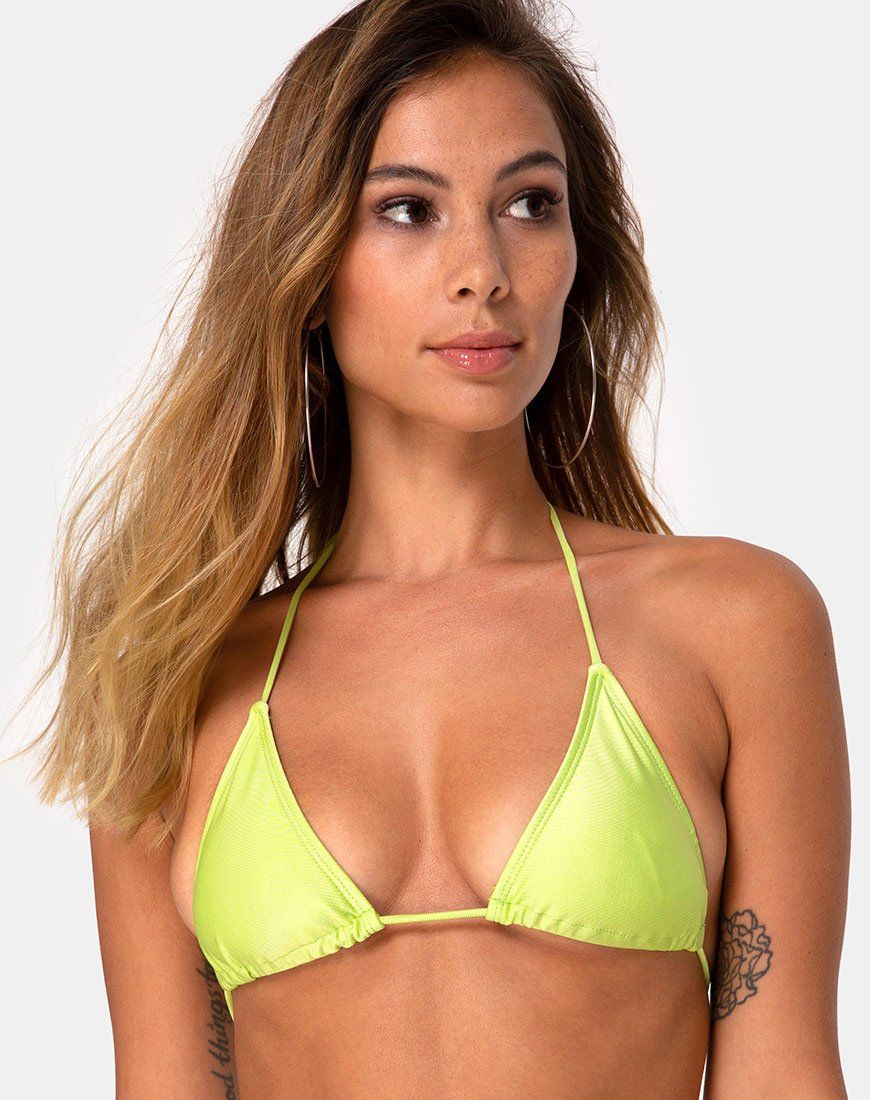 Pami Bikini Top in Pistachio sold by Motel Rocks