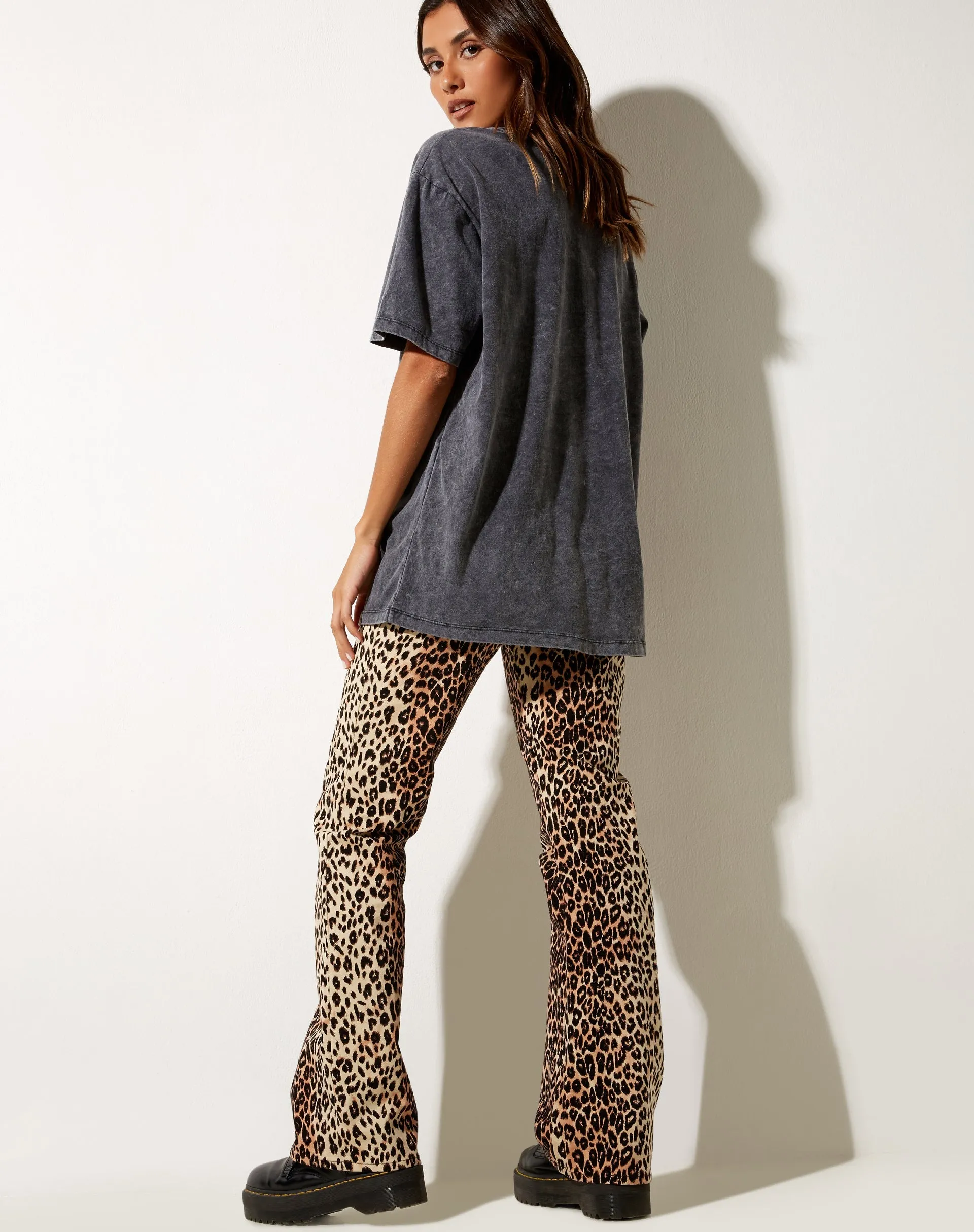 Oversize Basic Tee in Black Wash Motorcycles sold by Motel Rocks product image thumbnail 5