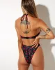 Farida Bikini Bottom in Cherries Black sold by Motel Rocks