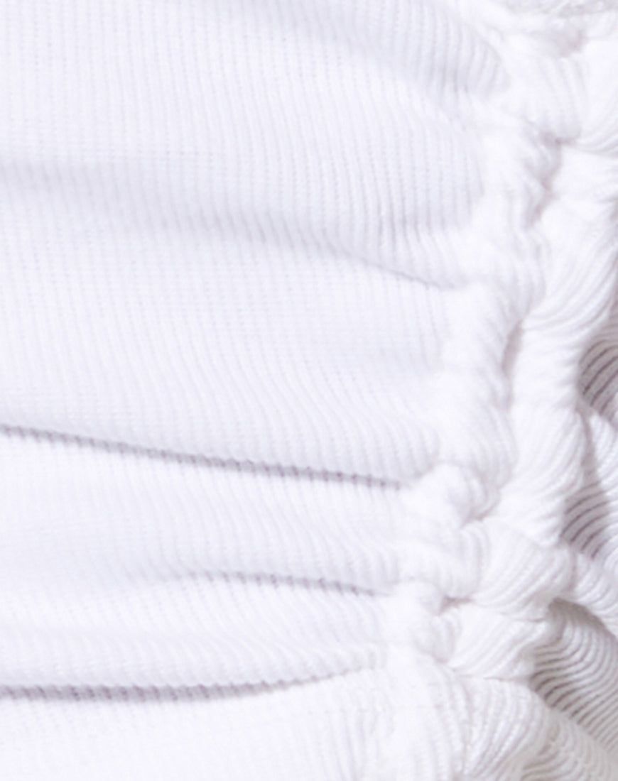 Raze Crop Top in Rib White sold by Motel Rocks product image thumbnail 5