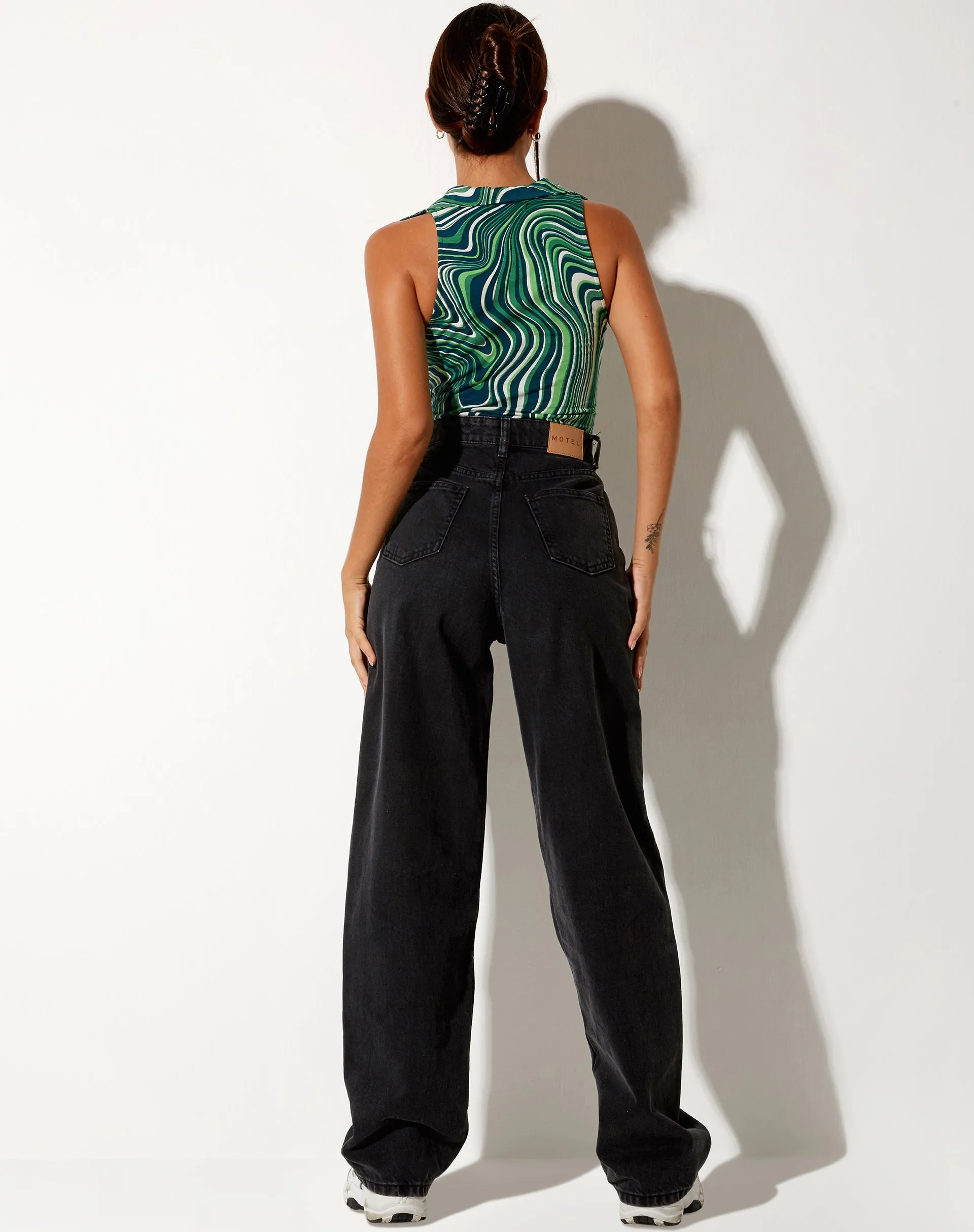 Vende Vest Top in 70's Ripple Green sold by Motel Rocks product image thumbnail 5