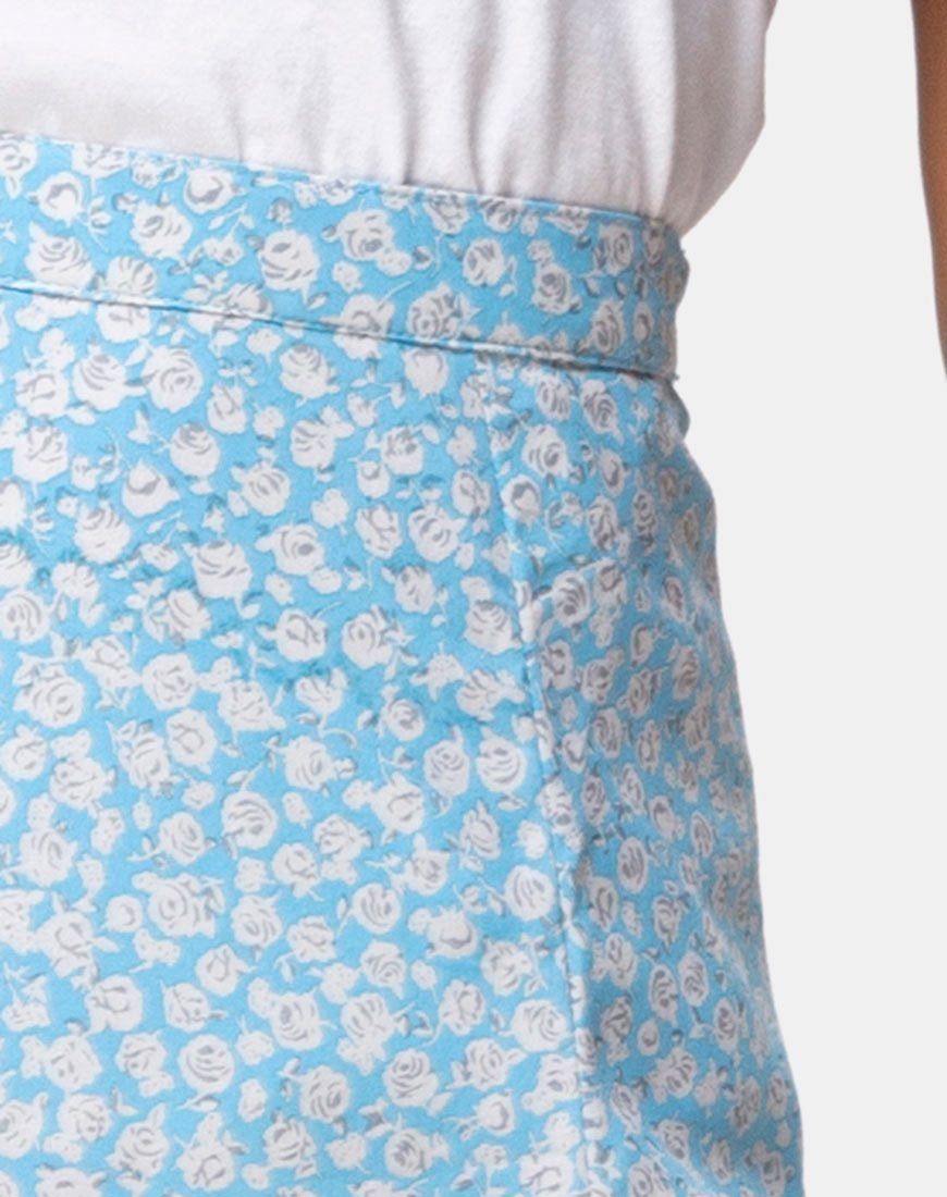Saika Midi Skirt in Ditsy Rose Blue sold by Motel Rocks product image thumbnail 5