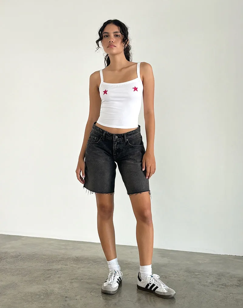 Icah Cami Top in White with Stars sold by Motel Rocks product image thumbnail 2