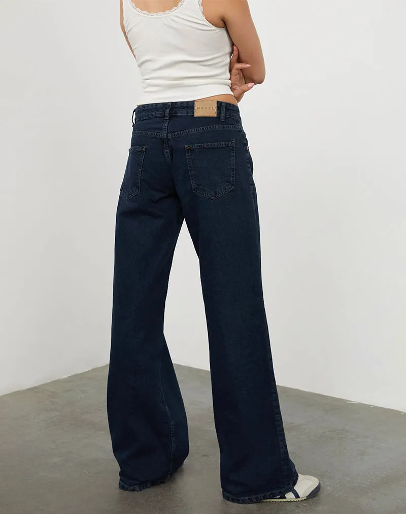 Low Rise Roomy Jeans in Blue Ink sold by Motel Rocks product image thumbnail 3