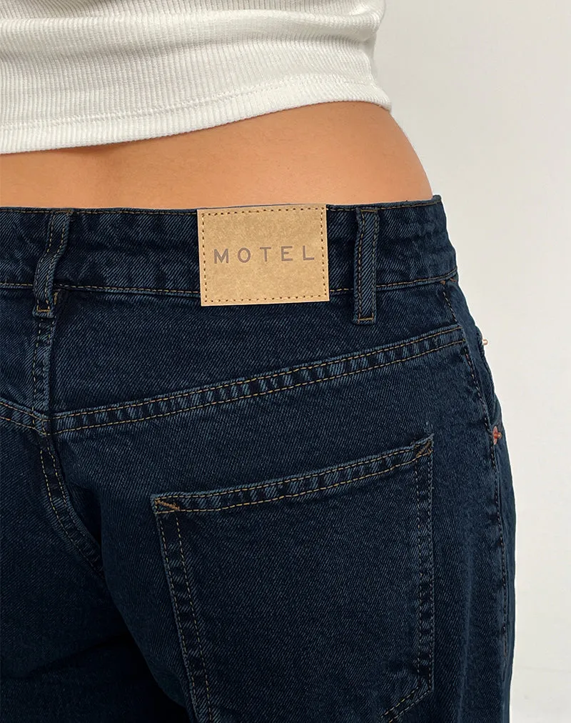 Low Rise Roomy Jeans in Blue Ink sold by Motel Rocks product image thumbnail 4