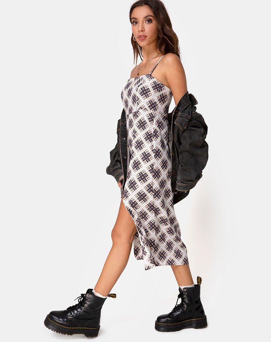 Yosha Midi Dress in Kate Check sold by Motel Rocks product image thumbnail 4